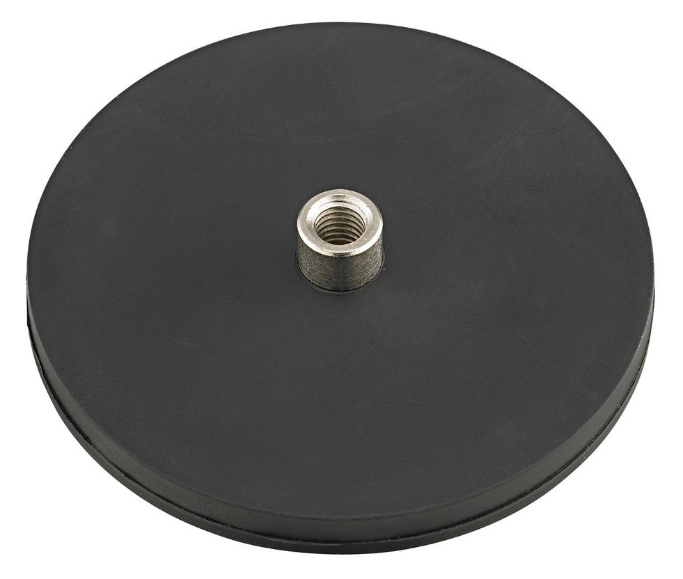 Bild Flachgr.Magnet Gummi 66mm mit Buchse M5 Be loh - Neutral-0
