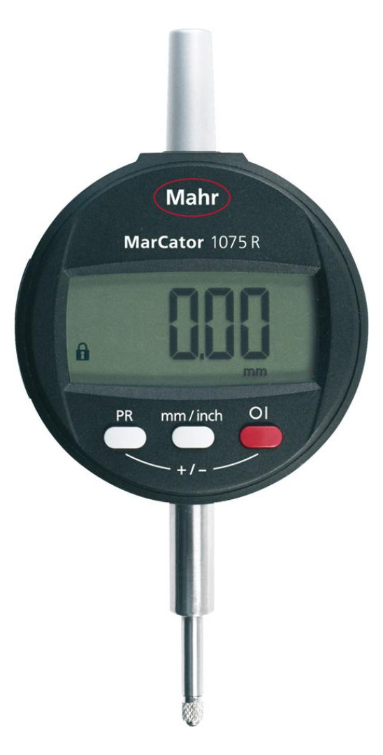 Bild digital -Messuhr IP52 MahrCator 1075 R 0,01/ 12,5 mm mit Daten MAHR-0