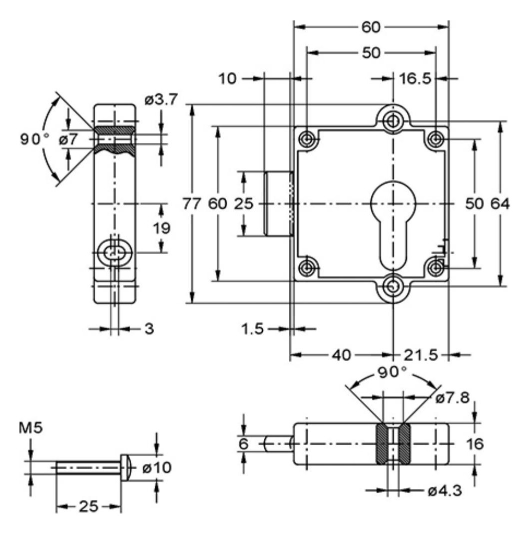 Bild Riegelschloss Dorn 25mm PZ - JuNie-2