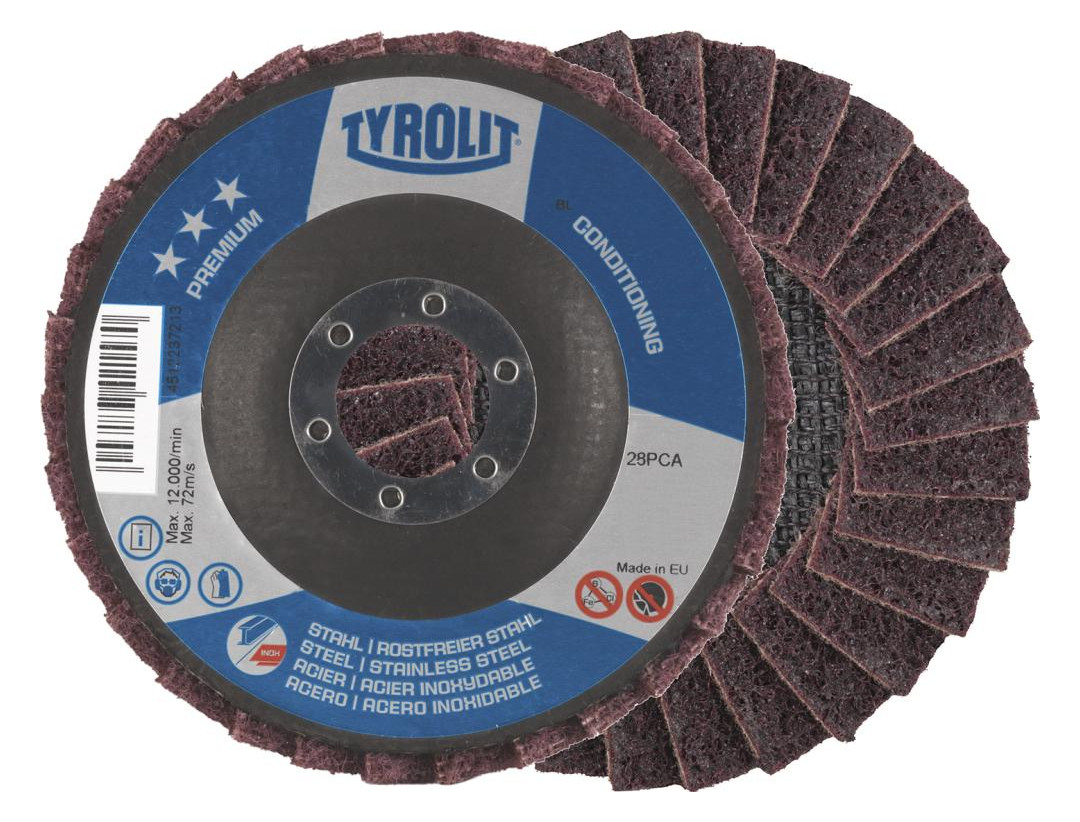 Bild Fächerschleifscheibe Vlies SCM-A 125x22m m medium Tyrolit-0