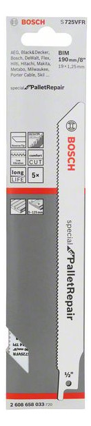 Bild Säbelsägeblatt S 725 VFR Bosch VE à 5 St ück Special for Pallet Repair-1