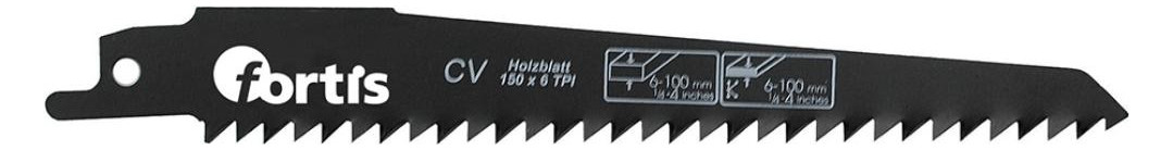 Bild Säbelsägeblatt CV Länge 150/130mm (5x) Zahnteilung 4,2mm 19x1,2mm für Holz - fortis-0