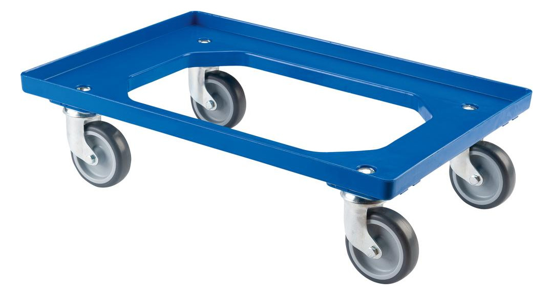 Bild Allzweckrollersammler mit Platte TPR, bl au, TK 250kg - BS ROLLEN-0