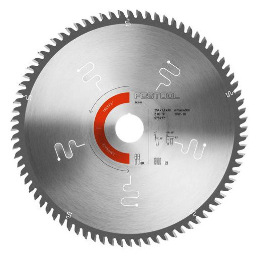 Bild Kreissägeblatt HW 254x2,4x30 TF80 L LAMINATE/HPL - Festool-1