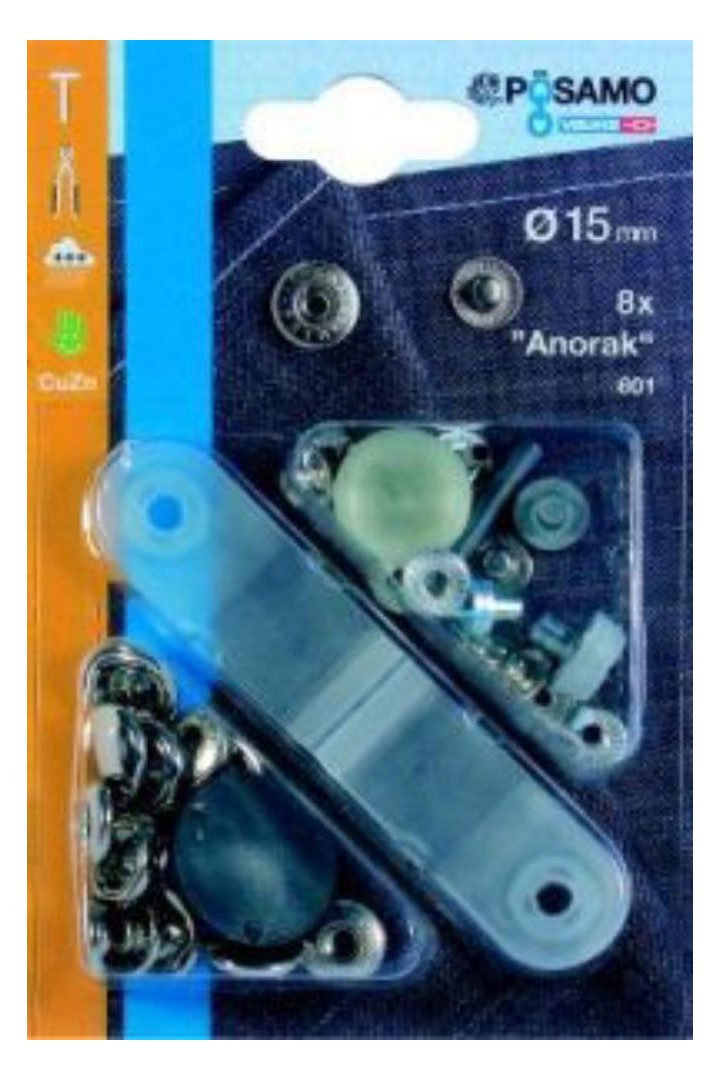 Bild Druckknopf ""Anorak"" (SB) MS-vernick. 1 5,0mm a 8St PÖSAMO-0