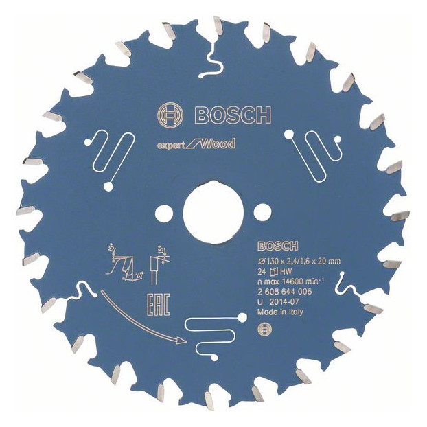 Bild HM Kreissägeblatt 130x2,4x20mm Z24 W Bos ch Expert Wood - BOSCH-0