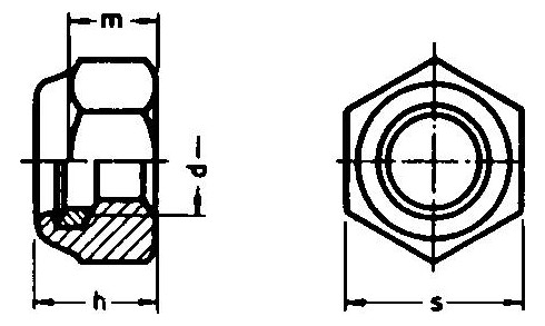 Bild Sicherungsmutter DIN 985 M 6 verzinkt KP - E-NORMpro-1