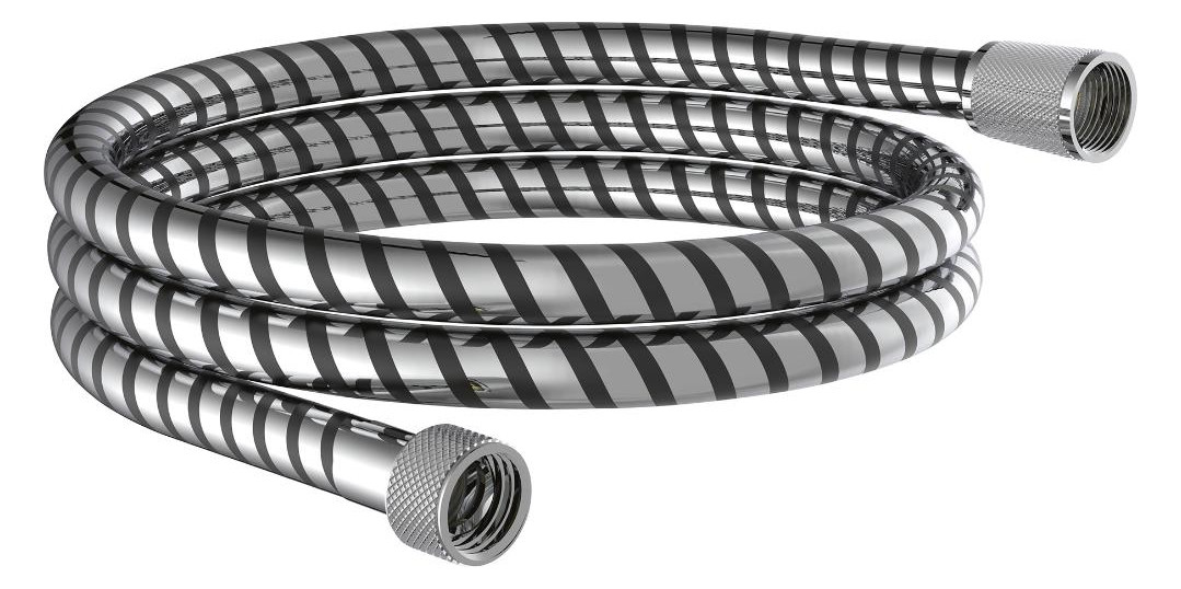 Bild Brauseschlauch 150 cm, Kunststoff, Schwa rz/Chrom - KIRCHHOFF-0