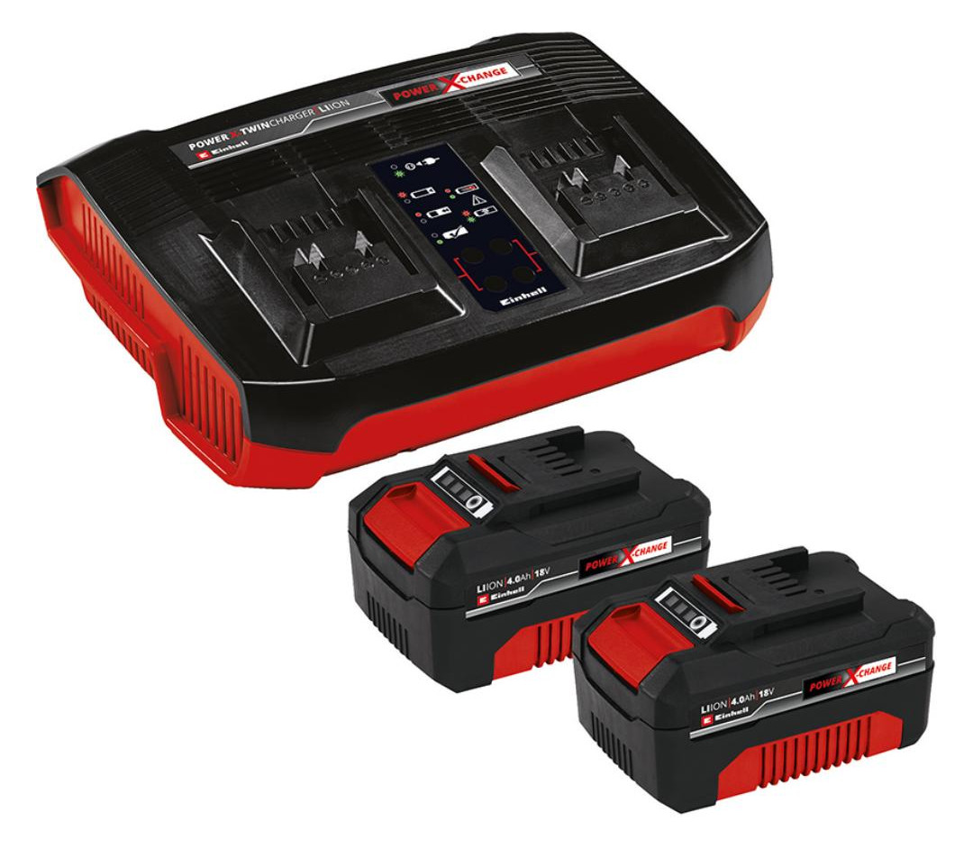 Bild 2x Akku 4,0Ah + Twincharger Kit - EINHELL-0