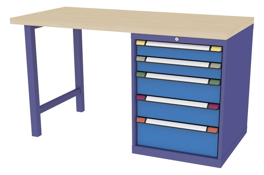Bild Werkbank 1500x700x840 mm 5 Schubladen 75 kg - THURMETALL-0