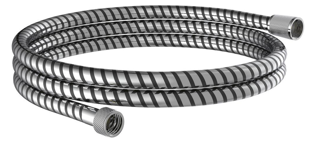 Bild Brauseschlauch 200 cm, Kunststoff, Schwa rz/Chrom - KIRCHHOFF-0