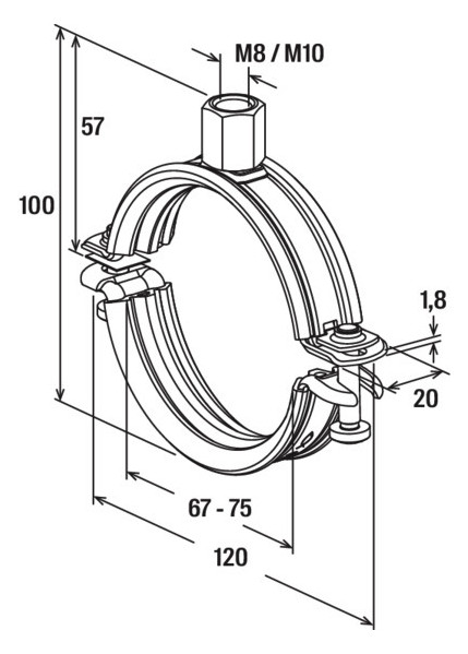 Bild Universalrohrschelle FRS-L 67-75 fischer-3