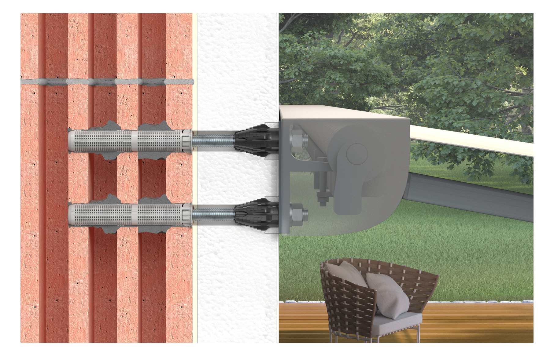 Bild Abstands.Thermax 16/170 M12 Stahl,zn,m. Kunststoffkonus - fischer-1