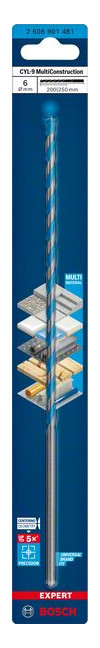 Bild Schlagbohrer EXPERT CYL-9 6x200x250mm Mu ltiConstruction Bosch-2
