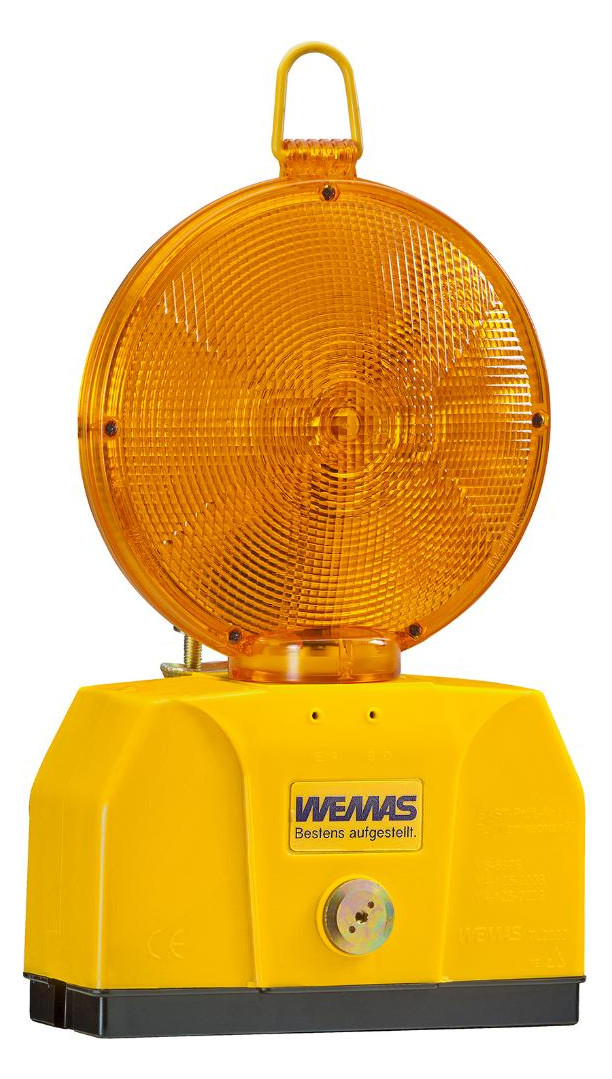 Bild TL-Warnleuchte 2000/180, gelb 2, Gehäuse gelb, mit Halter - WEMAS-0