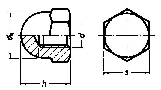 Bild Hutmutter DIN 1587 M10 A2 - E-NORMpro-1