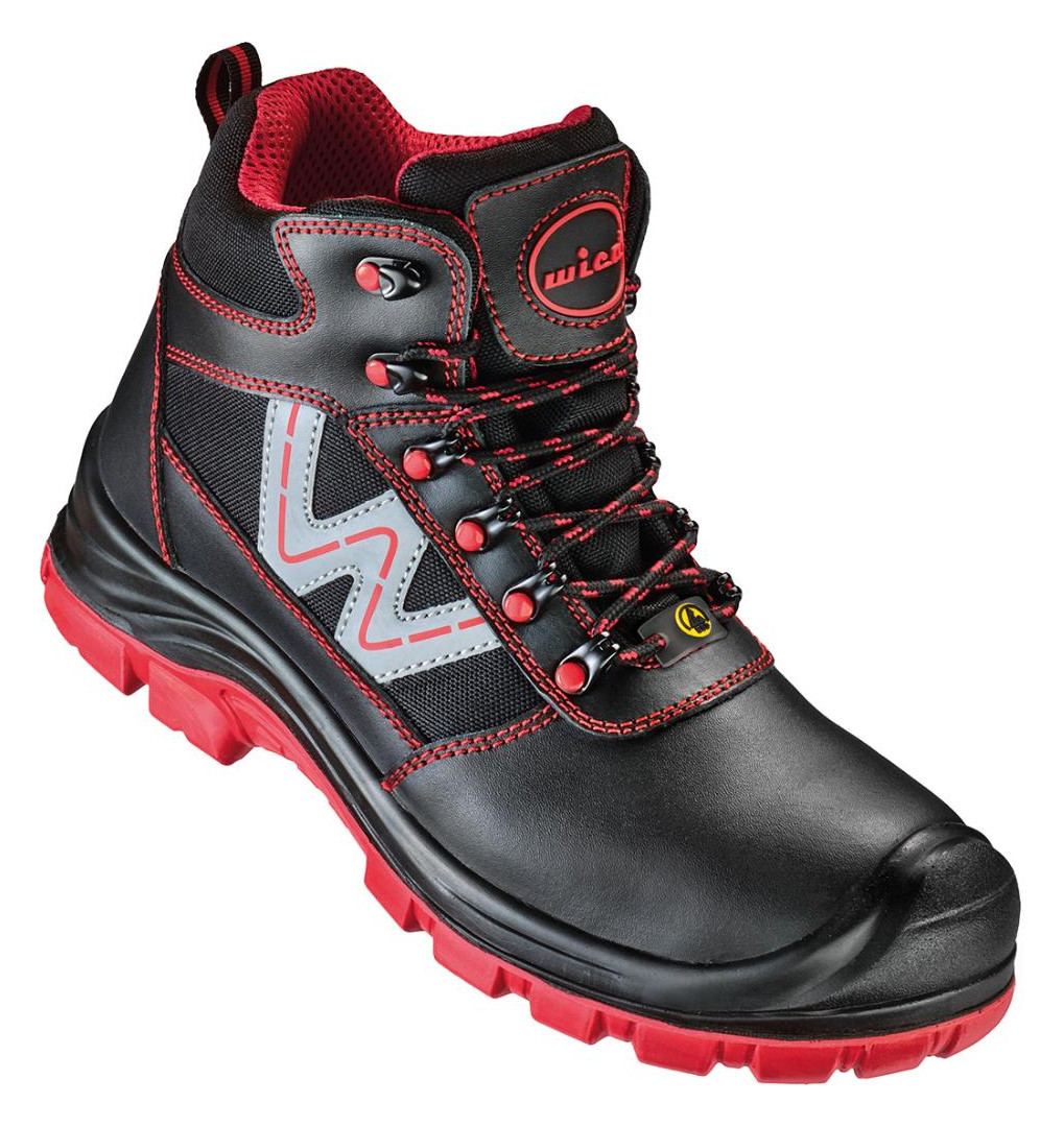 Bild Schnüstiefel CANELLI Schwarz/rot, S3 SR ESD Gr. 41 Wica-0