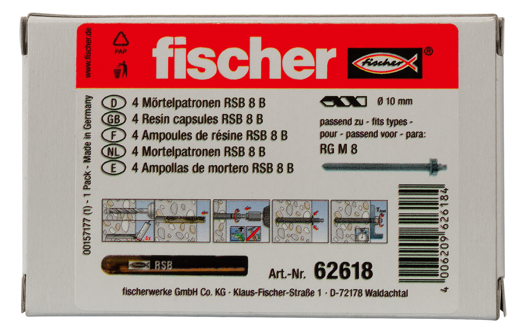 Bild Mörtelpatrone RSB 8 B fischer fischer-2