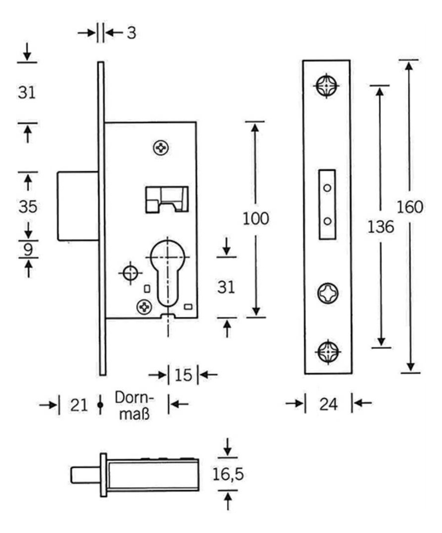 Bild RR 02 RSk FK 24/50 EST 003 kantig Riegelsc hl. kurz - SSF-1