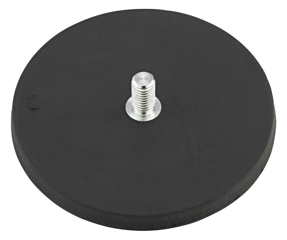 Bild Flachgr.Magnet Gummi 22mm mit Innengewinde M4 Beloh - Neutral-0