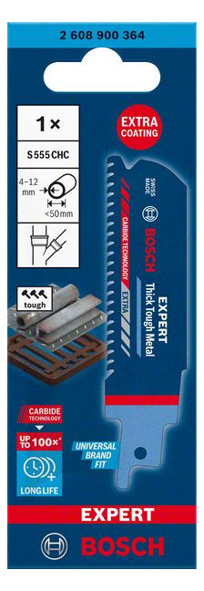 Bild Säbelsägeblatt EXPERT S 555 CHC Bosch VE à 1 Stück Thick Tough Metal-1