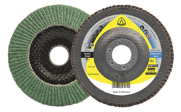 Bild Fächerschleifscheibe SMT 976 125x22,23mm ge wölbt K80 Keramikkorund K80 Klingspor-0