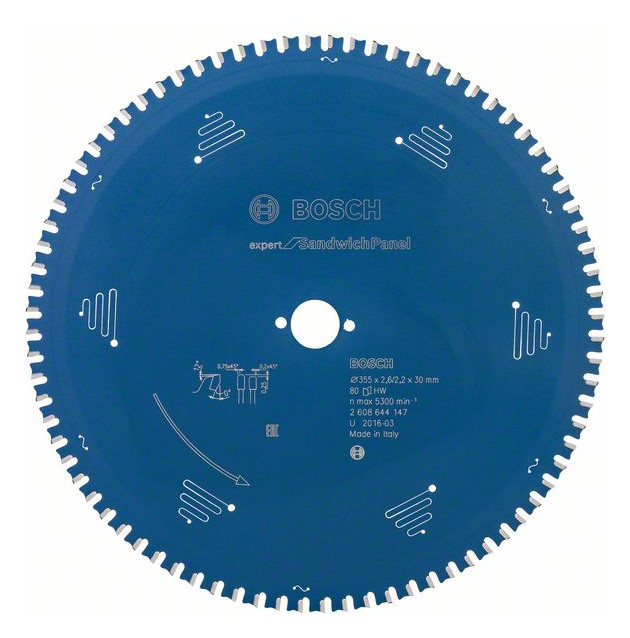 Bild HM-Kreissägeblatt 355x2,6/2,2x30 80Z Bosch VE à 1 Stück Expert for Sandwich Pane-0