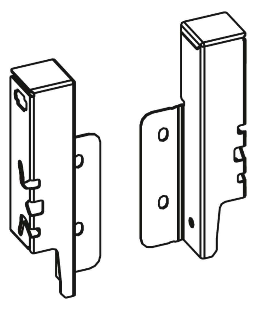 Bild Set Rückwandverbinder ArciTech 126 mm, weiß, links und rechts - Hettich-1