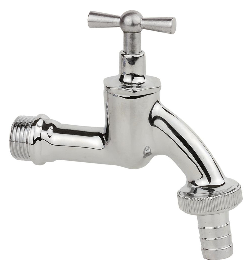 Bild MS Auslaufventil Knebelgriff, Chrom, 1/2 ""AG x 3/4""AG x 1/2""T - KIRCHHOFF-0