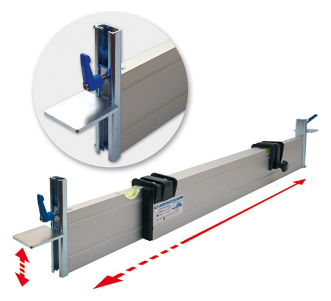 Bild Abziehschiene 1,00-1,60 m verstellbar, H öhe 0-11 cm - rabo-1
