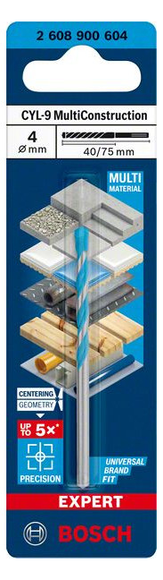 Bild Schlagbohrer EXPERT CYL-9 4x45x75mm Bosc h - BOSCH-2