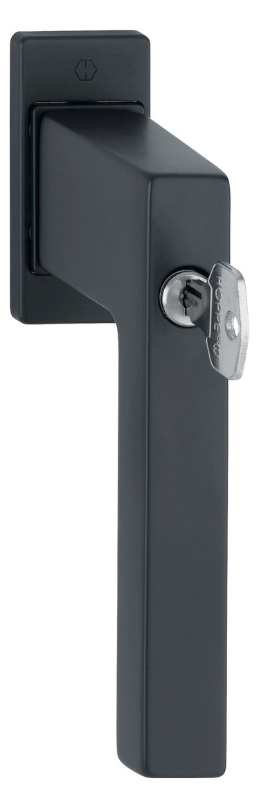 Bild Drehkipp-Fenstergriff, abschließbar, Austin 0769S/USV919 100NM, gleichschließend, DIN Links-Rechts, 7/32-42mm, schwarz matt - HOPPE-0