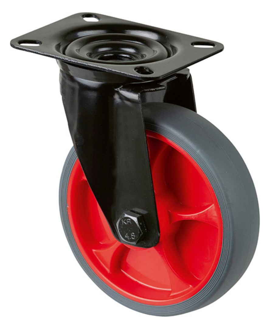 Bild Lenkrolle L800.B44.126.03 mit Platte,Ø 1 00 B 32mm,120kg TPR - n.a.-0
