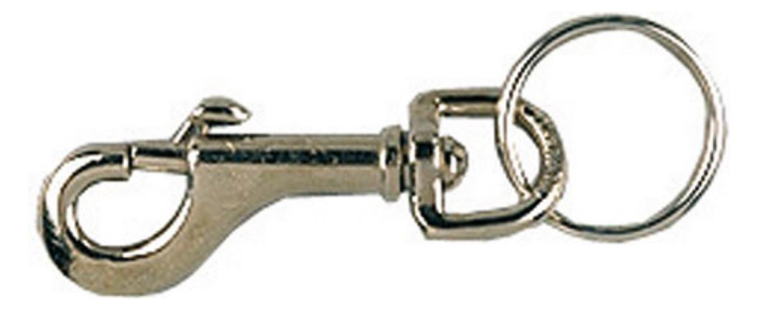 Bild Schlüsselkarabinerhaken vernickelt 12x78 mm - PÖSAMO-0