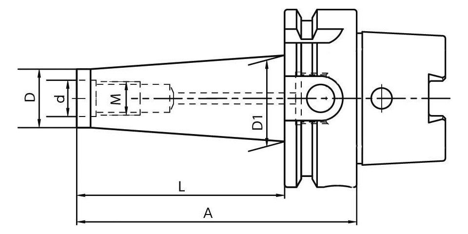 Bild Aufnahme für Einschraubfräser DIN69893 A HSK-A63 M10x75mm FORTIS-1