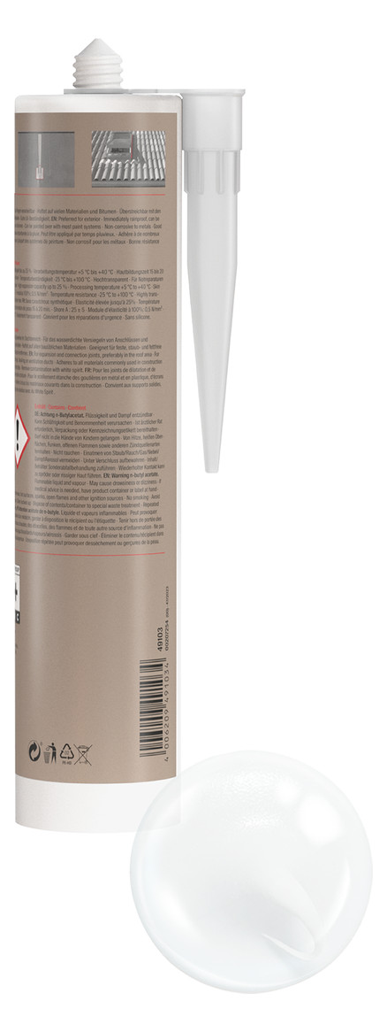 Allwetterdichtst. Premium DDK TR transparent,310 ml - fischer - 3