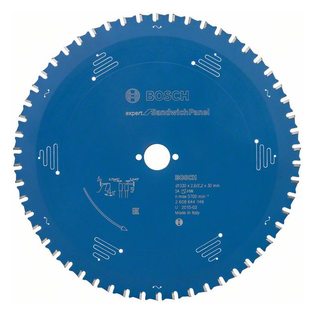 Bild HM-Kreissägeblatt 330x2,6/2,2x30 54Z Bosch VE à 1 Stück Expert for Sandwich Pane-0