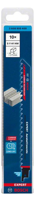 Bild Säbelsägeblatt EXPERT S 1141 HM Bosch VE à 10 Stück Aerated Concrete-1