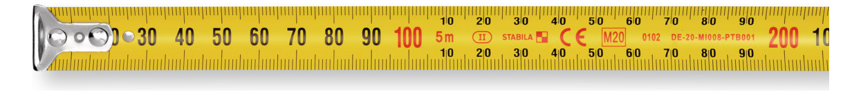 Bild Taschenbandmaß BM 100 8 m metrische 1000er-Skala - STABILA-4