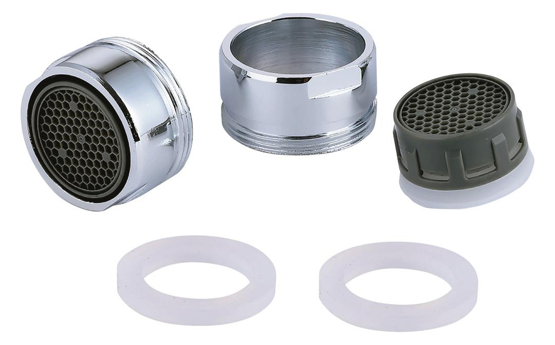 Bild ECO-SAVE Mischdüse Chrom, M24AG, 6l/min, Kalkschutz (2x) - KIRCHHOFF-0