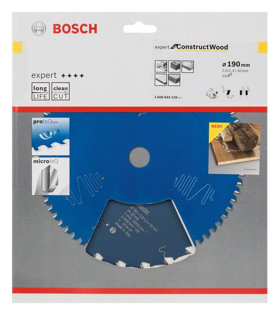 Bild HM-Kreissägeblatt 190x2/1,3x30 24Z W+DBosch VE à 1 Stück Expert for Construct Wo-1