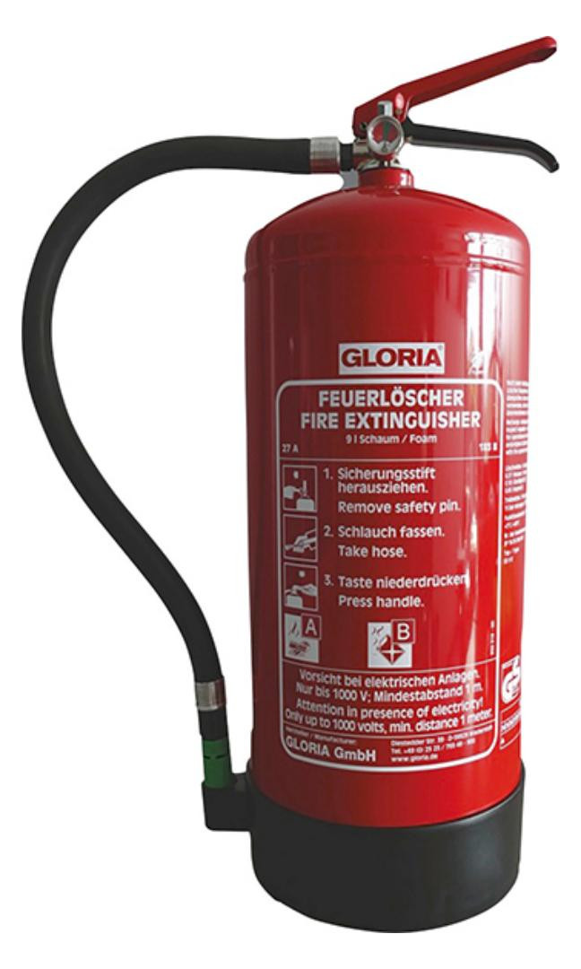 Bild Schaumfeuerlöscher 9 Liter SDE 9 fluorfr ei Brandklasse A & B - GLORIA-0