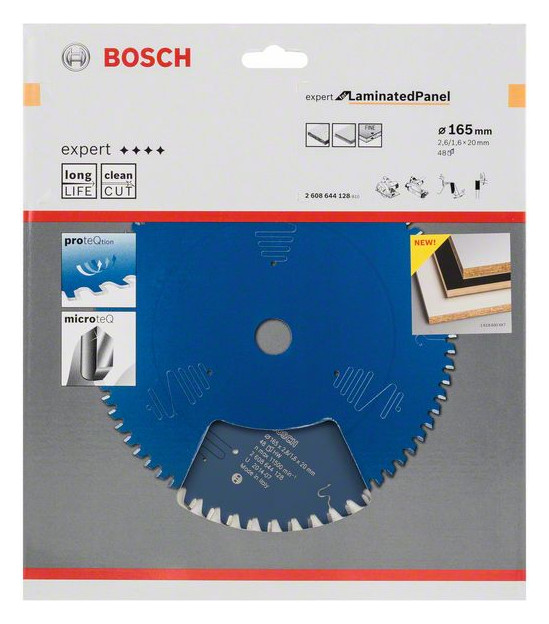 Bild HM-Kreissägeblatt 165x2,6/1,6x20 48Z WZ Bos VE à 1 Stück Expert für Laminated Pan - BOSCH-1