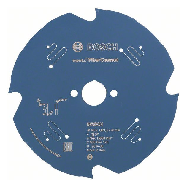 Bild HM-Kreissägeblatt 140x1,8/1,3x20 4Z TCG Bos VE à 1 Stück Expert for Fiber Cement - BOSCH-0