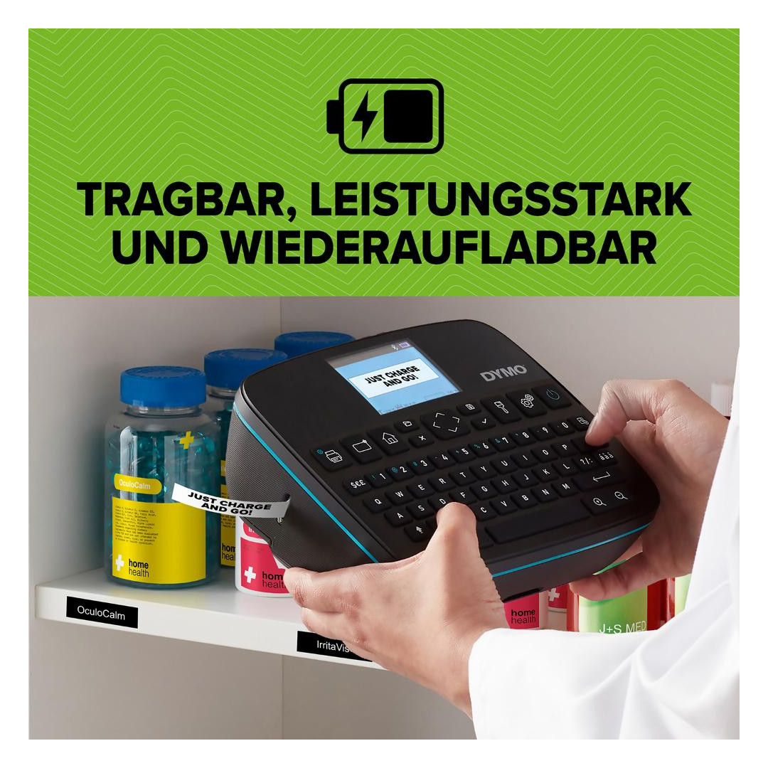 Bild DYMO LabelManager Exectiv 640 CB D1-Bänd er bis 24mm mit links Io.-Akku, Bluetooth-3