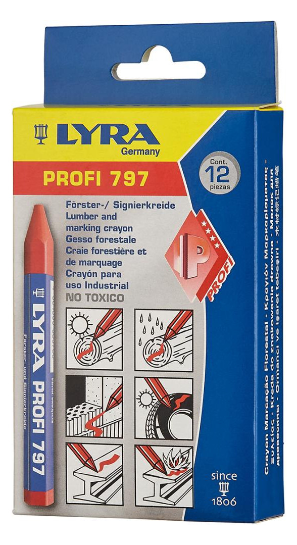 Bild Förster- und und Signierkreide 797 rot a12Stück LYRA-1