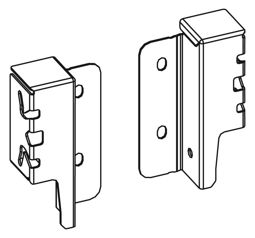 Bild Set Rückwandverbinder ArciTech 94 mm, weiß, links und rechts - Hettich-1