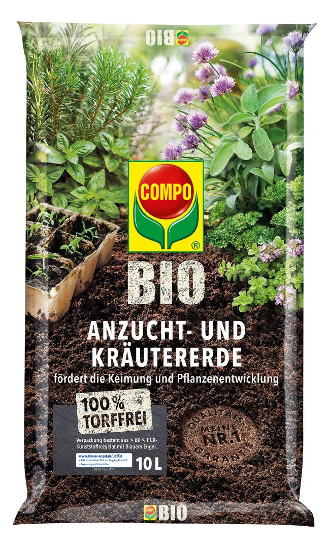 Bild Anzucht- und Kräutererde torffrei 10 L C OMPO BIO - COMPO BIO-0