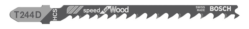 Bild Stichsägeblatt T 244 D Bosch VE à 100 St ück Speed for Wood-0