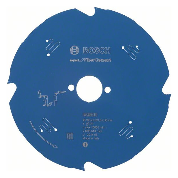 Bild HM-Kreissägeblatt 190x2,2/1,6x30 4Z TCG Bos VE à 1 Stück Expert for Fiber Cement - BOSCH-0